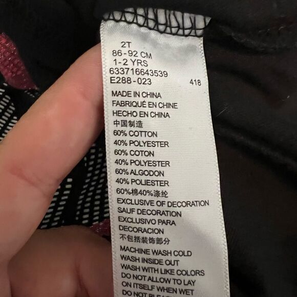 Nike Girls Athletic Fit Black Tee Size 2t - Picture 3 of 4